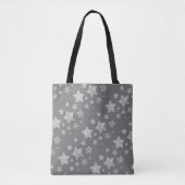 Tote Bag Parties scintillant argent scintille Étoiles motif (Devant)