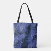 Tote Bag Parties scintillant bleue Galaxy Swirl Abstrait Mo (Dos)