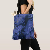 Tote Bag Parties scintillant bleue Galaxy Swirl Abstrait Mo (De près)