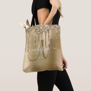 Tote Bag Parties scintillant Chic Gold Driving broyé Mono