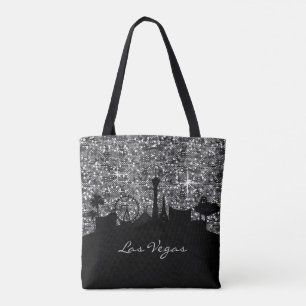 Tote Bag Parties scintillant Confetti Black & Silver Las Ve