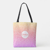 Tote Bag Parties scintillant Corail rose Rose Gold Round Mo (Dos)