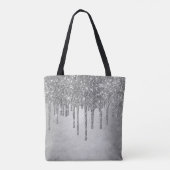Tote Bag Parties scintillant d'argent de dépôt | Platinum F (Dos)