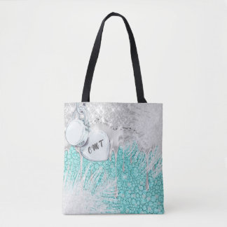 Tote Bag Parties scintillant de verre étincelle bleue