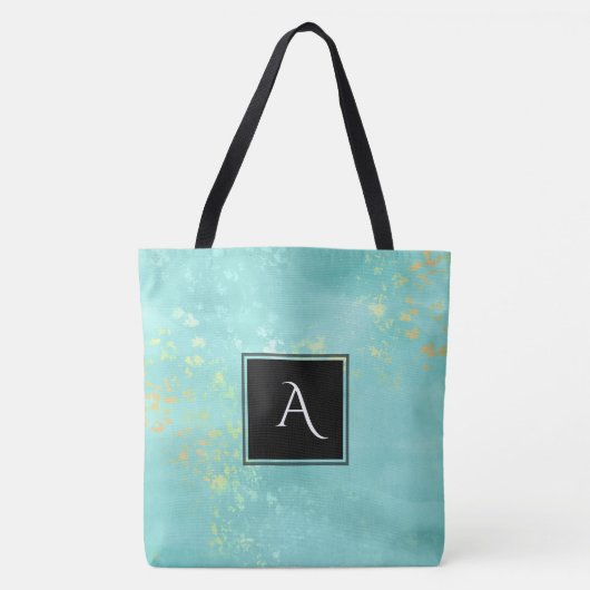 Tote Bag *~* Parties scintillant d'or bleu turquoise bleu c (Devant)