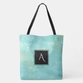 Tote Bag *~* Parties scintillant d'or bleu turquoise bleu c (Dos)