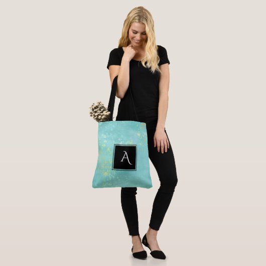 Tote Bag *~* Parties scintillant d'or bleu turquoise bleu c (Sur le modèle)