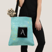 Tote Bag *~* Parties scintillant d'or bleu turquoise bleu c (De près)