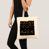 Tote Bag Parties scintillant d'or Carrosserie en forme de d (Devant (produit))