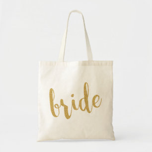 Tote Bag Parties scintillant d'or Design de texte moderne