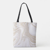 Tote Bag Parties scintillant d'or en marbre blanc moderne e (Dos)