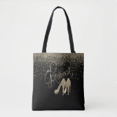 Tote Bag Parties scintillant d'or Glam-ma (Devant)