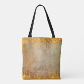 Tote Bag Parties scintillant d'or gouttes avec touche rusti (Dos)