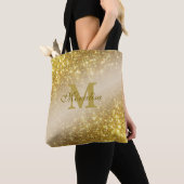 Tote Bag Parties scintillant d'or personnalisée Fourre-tout (De près)
