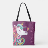 Tote Bag Parties scintillant d'or Unicorne magique Personna (Dos)