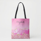 Tote Bag Parties scintillant en or rose personnalisé Brides (Devant)