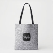 Tote Bag Parties scintillant gris argent scintille Monogram (Devant)