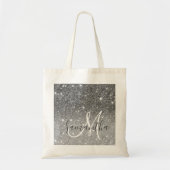 Tote Bag Parties scintillant gris moderne éclabousser Nom p (Devant)