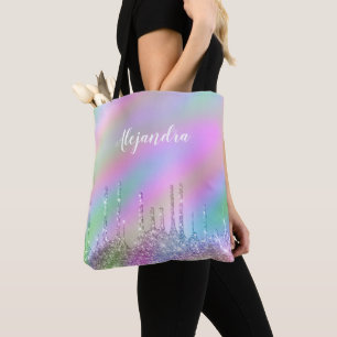 Tote Bag parties scintillant holographique élégante et co