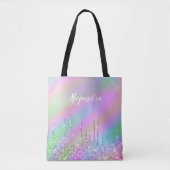 Tote Bag parties scintillant holographique élégante et colo (Devant)