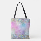 Tote Bag Parties scintillant holographique Rainbow Pastels  (Dos)
