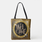 Tote Bag parties scintillant or (Dos)