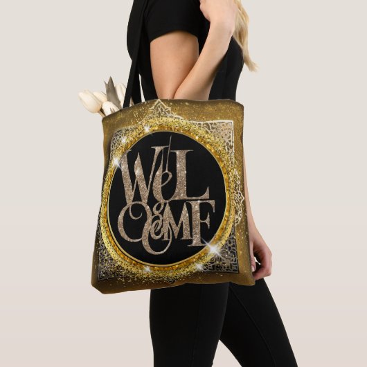 Tote Bag parties scintillant or (De près)
