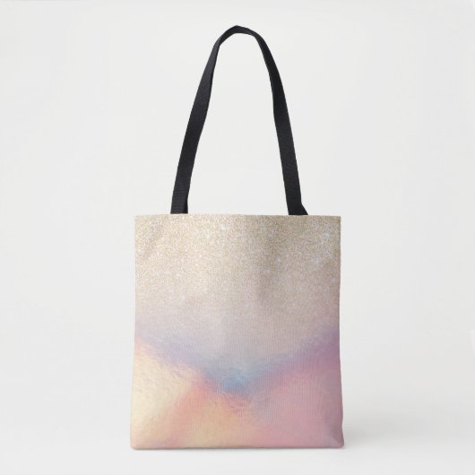 Tote Bag Parties scintillant Or Chic Iridescente Holographi (Devant)