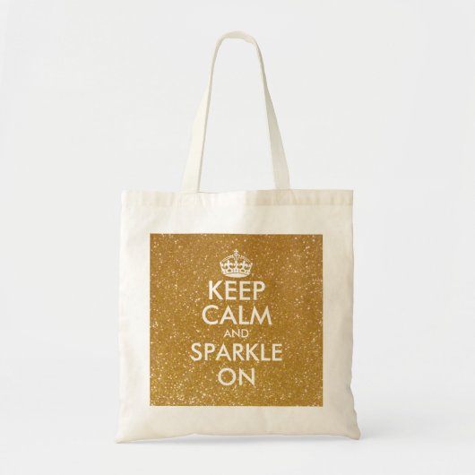 Tote Bag Parties scintillant or garder calme et brillant su (Devant)