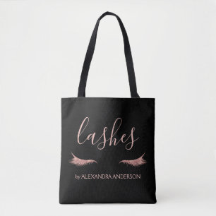 Tote Bag Parties scintillant or rose et extension Eyelash