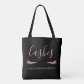 Tote Bag Parties scintillant or rose et extension Eyelash (Dos)