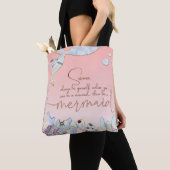Tote Bag Parties scintillant Pastel personnalisée "Be a Mer (De près)