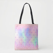 Tote Bag Parties scintillant rose arc-en-ciel hologramme pe (Devant)
