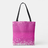 Tote Bag Parties scintillant rose chaud Bokeh texte personn (Dos)