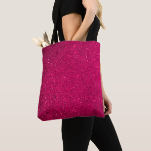 Tote Bag Parties scintillant rose Faux