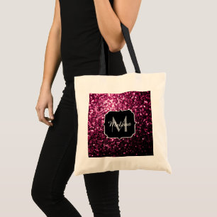 Tote Bag Parties scintillant rose foncé brillant scintille