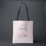 Tote Bag parties scintillant rose fusée moderne design 40e<br><div class="desc">parties scintillant rose fille design moderne et design 40e anniversaire. Conception monochrome de texte de script moderne. Partie d'une collection.</div>