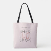 Tote Bag parties scintillant rose fusée moderne design 40e  (Dos)