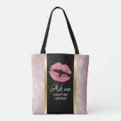 Tote Bag Parties scintillant Rose Lèvres Me Demandez Mon Lè (Dos)