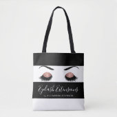 Tote Bag Parties scintillant rose or brillant Eyelash Exten (Devant)