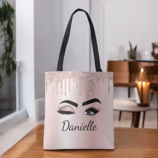 Tote Bag Parties scintillant rose pâle Éclaircissement des