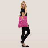 Tote Bag Parties scintillant rose vif Imprimer Pickleball P (Sur le modèle)