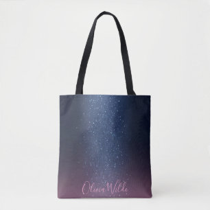 Tote Bag Parties scintillant tendance rose et noir Personna