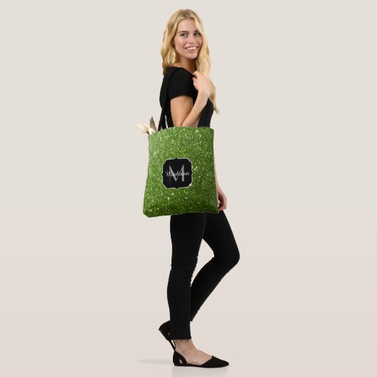 Tote Bag Parties scintillant vert clair brille Monogram (Sur le modèle)