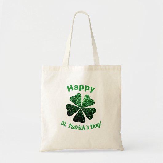 Tote Bag Parties scintillant vert foncé pétillant Shamrock (Devant)