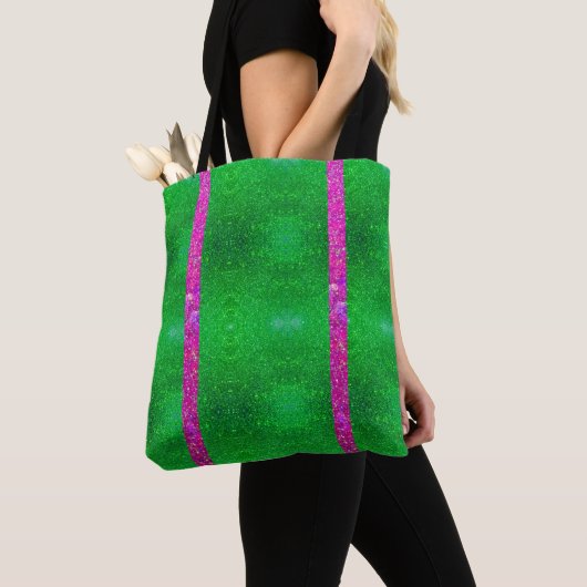 Tote Bag parties scintillant vert rose Glitz Fourre-tout So (De près)