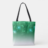 Tote Bag Parties scintillant verte Noël hiver Shopping (Dos)