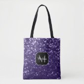Tote Bag Parties scintillant violet foncé ultra violet scin (Devant)