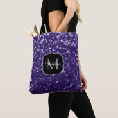Tote Bag Parties scintillant violet foncé ultra violet scin (De près)