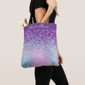 Tote Bag *~* Parties scintillant violette Marbre pastel or (De près)